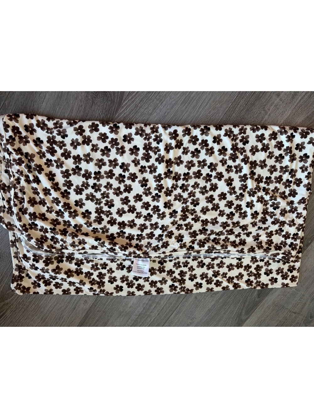 Lou Lou & Company Floral Swaddle Blanket — Cream/Brown